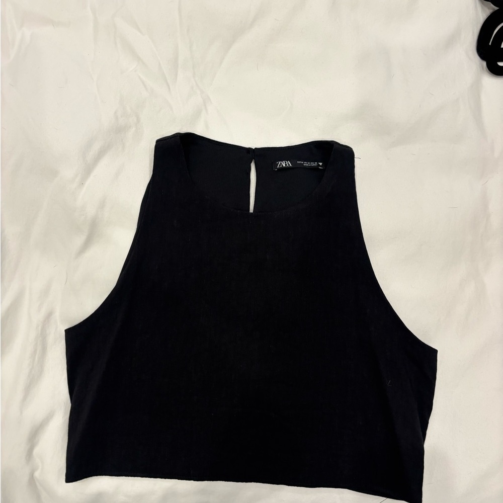 Zara Black Sleeveless Women's Top